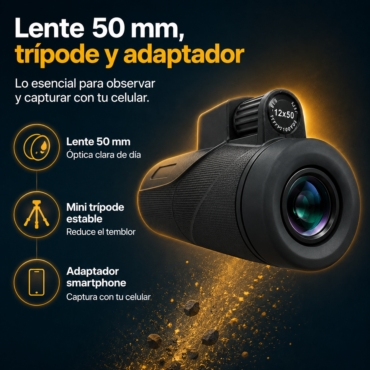 Monocular Telescópico HD Visión Nocturna — vista 3