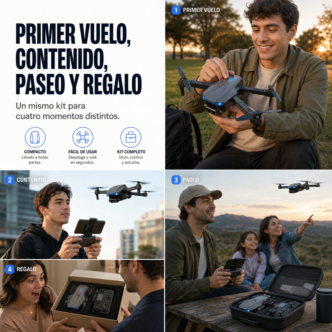 Drone S89 Dual Cámara HD Plegable — WiFi FPV, Retorno Automático