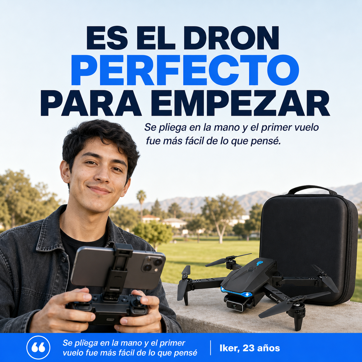 Drone S89 Dual Cámara HD Plegable — WiFi FPV, Retorno Automático