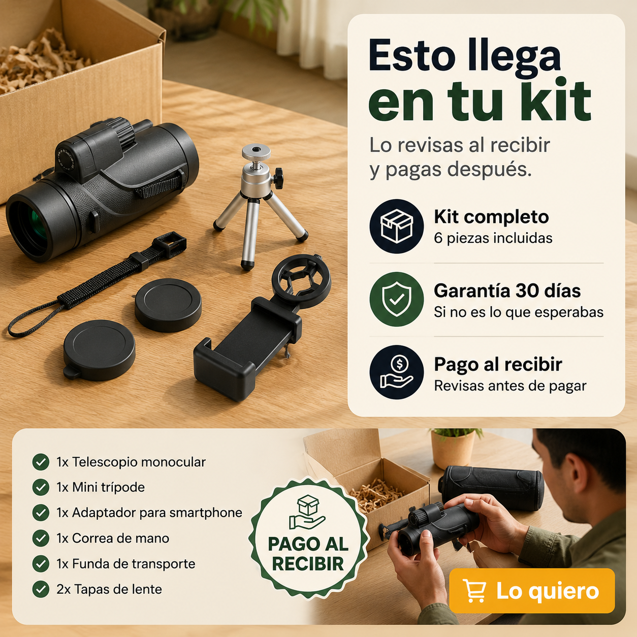 Monocular Telescópico HD Visión Nocturna — vista 7