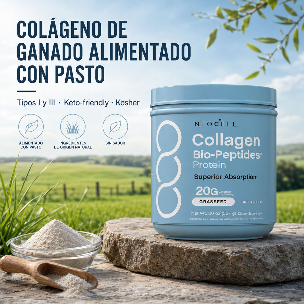 NeoCell Collagen Bio-Peptides Grassfed 567 g Sin Sabor